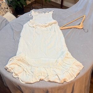 Chic Cream Ruffled Dress